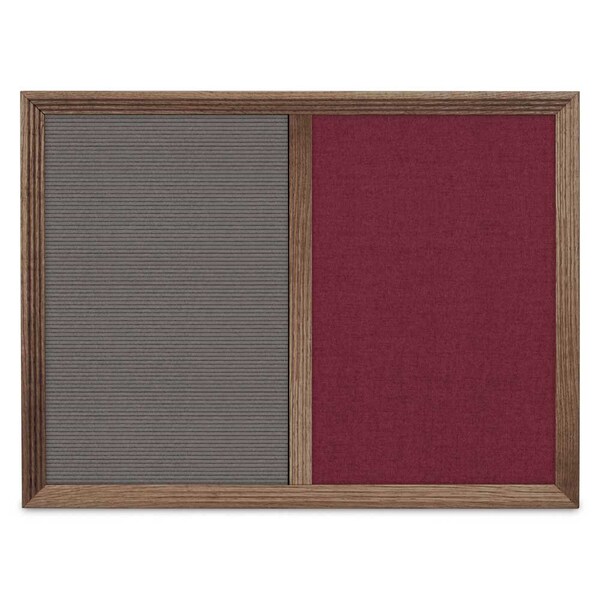 Enclosed Corkboard, 1 Door, 60"x36", 4" Fra, UV3417-BLACK-SURF
